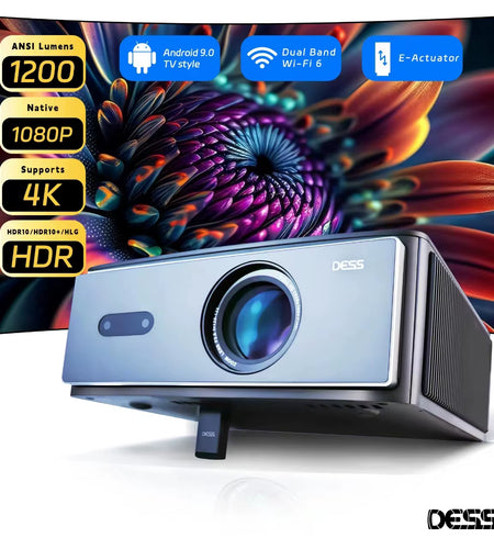 C4 PRO 1080P Projector Full HD 4K 1200ANSI Projectors Video Smart TV for Home 32GB Movie Theater Beamer