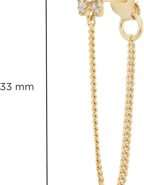 Load image into Gallery viewer, Silver &amp; Gold Chain Earrings for Women - 14K Gold Butterfly Earrings for Women &amp; More Trendy Earrings Styles - Comfortable Cute Earrings Aesthetic Jewelry
