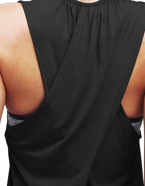Load image into Gallery viewer, Workout Tops for Women Yoga Athletic Shirts Tank Tops Gym Summer Workout Clothes
