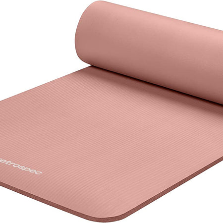 Solana Yoga Mat 1/2" Thick W/Nylon Strap for Men & Women - Non Slip Exercise Mat for Yoga, Pilates, Stretching, Floor & Fitness Workouts