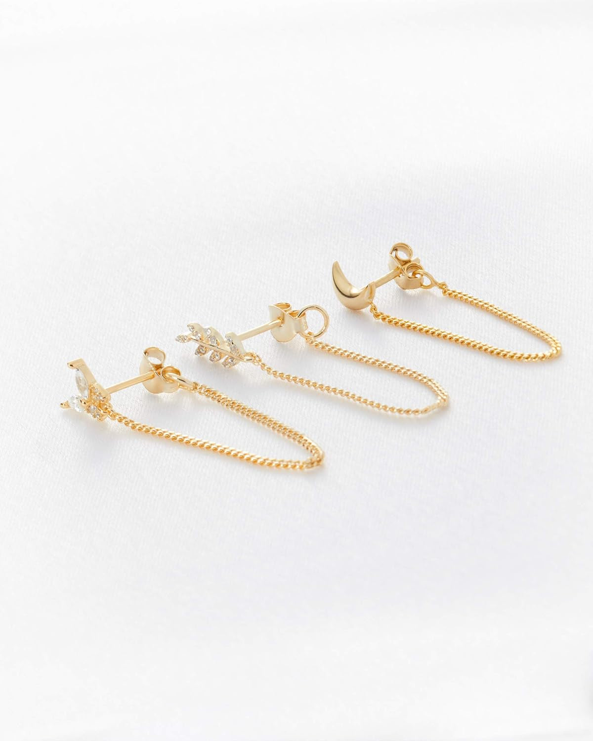 Silver & Gold Chain Earrings for Women - 14K Gold Butterfly Earrings for Women & More Trendy Earrings Styles - Comfortable Cute Earrings Aesthetic Jewelry