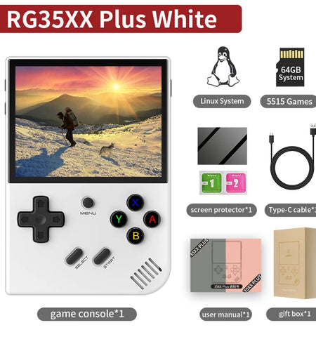 RG35XX plus Retro Handheld Game Player Console 5000+ Classic Games Support Wireless/Wired Controlle HD-MI TV Output