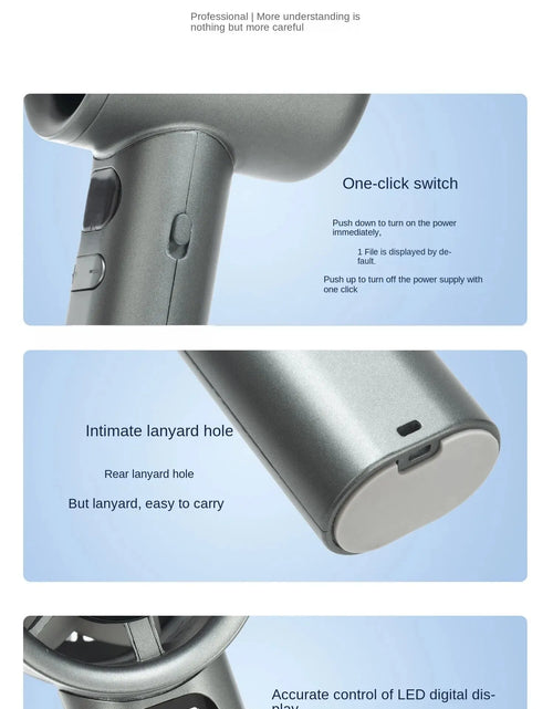 Load image into Gallery viewer, Portable Hand Fan , 120 Wind Speeds, Mini Bladeless Handheld Fan, USB Rechargeable Personal Highspeed Fans, Electric Eyelash Fan
