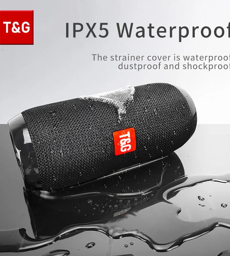 Bluetooth Speaker T&G TG117 Portable TWS Sound Box Waterproof Loudspeaker Outdoor Stereo Surround Speakers Support TF FM Radio