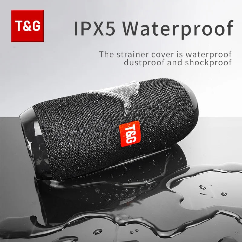 Bluetooth Speaker T&G TG117 Portable TWS Sound Box Waterproof Loudspeaker Outdoor Stereo Surround Speakers Support TF FM Radio