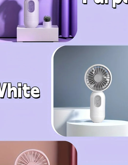 Load image into Gallery viewer, Mini portable fan, handheld small fan, USB charging, 3-speed handheld fan suitable for office, outdoor travel, and camping
