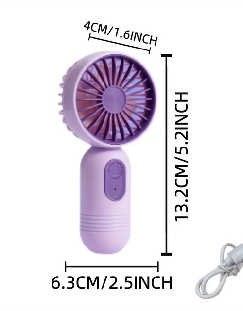 Load image into Gallery viewer, Mini portable fan, handheld small fan, USB charging, 3-speed handheld fan suitable for office, outdoor travel, and camping
