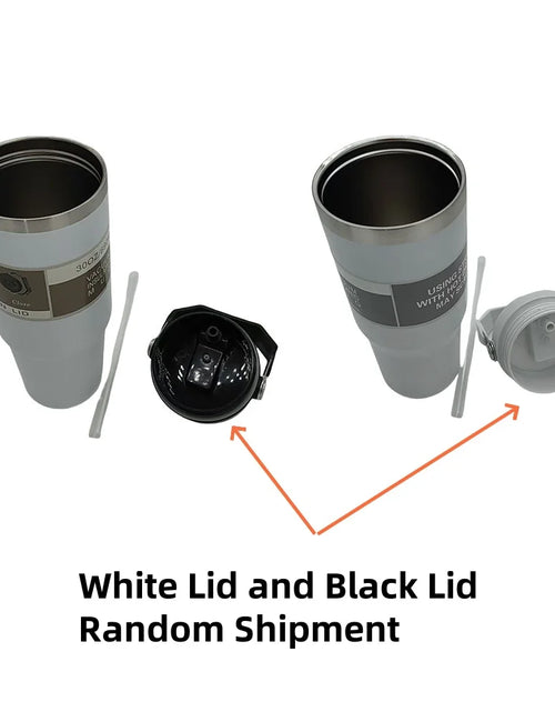 Load image into Gallery viewer, 1pc Vacuum Tumbler with Lid Stainless Steel Portable Water Bottle with Dazzling Handle Insulated Tumbler Tote Handle 20/30OZ
