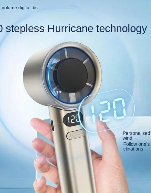 Load image into Gallery viewer, Portable Hand Fan , 120 Wind Speeds, Mini Bladeless Handheld Fan, USB Rechargeable Personal Highspeed Fans, Electric Eyelash Fan
