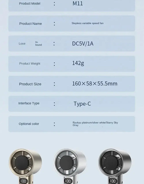 Load image into Gallery viewer, Portable Hand Fan , 120 Wind Speeds, Mini Bladeless Handheld Fan, USB Rechargeable Personal Highspeed Fans, Electric Eyelash Fan
