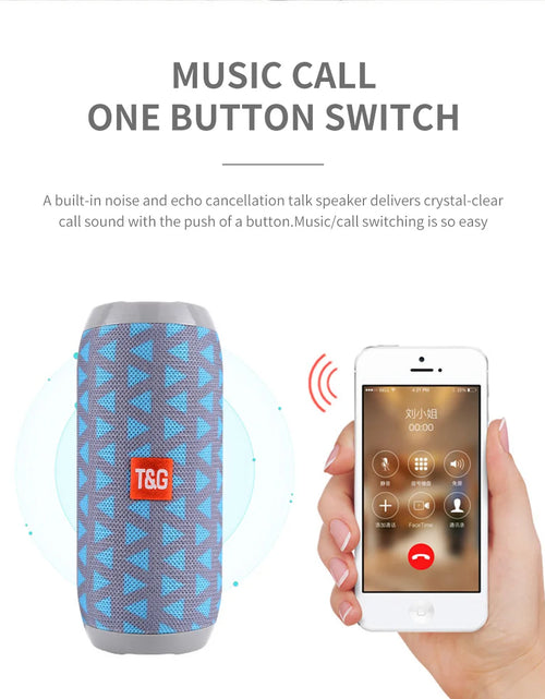 Load image into Gallery viewer, Bluetooth Speaker T&amp;G TG117 Portable TWS Sound Box Waterproof Loudspeaker Outdoor Stereo Surround Speakers Support TF FM Radio
