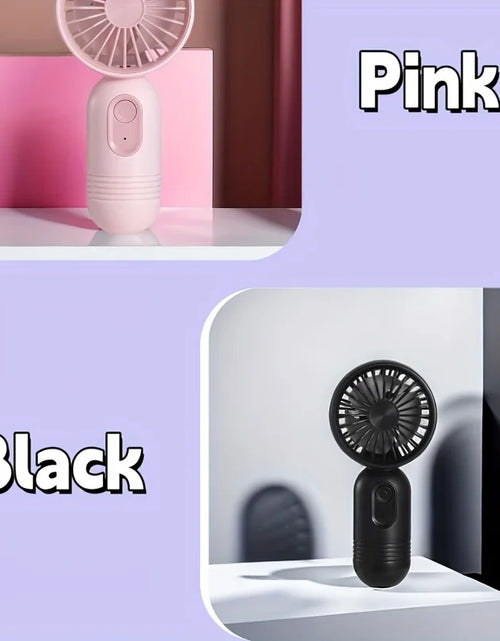 Load image into Gallery viewer, Mini portable fan, handheld small fan, USB charging, 3-speed handheld fan suitable for office, outdoor travel, and camping
