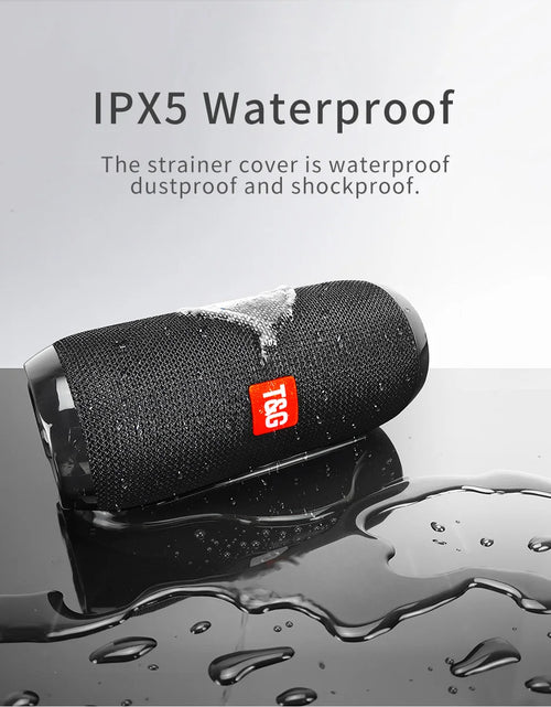 Load image into Gallery viewer, Bluetooth Speaker T&amp;G TG117 Portable TWS Sound Box Waterproof Loudspeaker Outdoor Stereo Surround Speakers Support TF FM Radio
