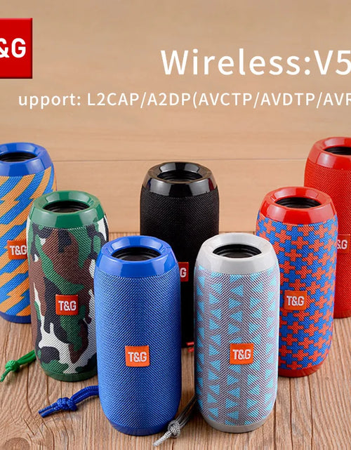 Load image into Gallery viewer, Bluetooth Speaker T&amp;G TG117 Portable TWS Sound Box Waterproof Loudspeaker Outdoor Stereo Surround Speakers Support TF FM Radio
