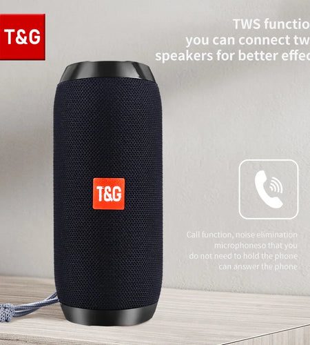 Bluetooth Speaker T&G TG117 Portable TWS Sound Box Waterproof Loudspeaker Outdoor Stereo Surround Speakers Support TF FM Radio
