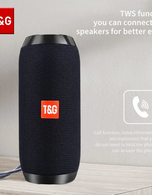Load image into Gallery viewer, Bluetooth Speaker T&amp;G TG117 Portable TWS Sound Box Waterproof Loudspeaker Outdoor Stereo Surround Speakers Support TF FM Radio
