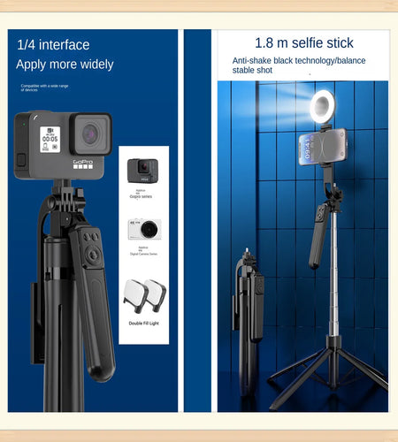 COOL DIER New Tripod for Smartphone Camera,Tripods Stand with Bluetooth shutter,Wireless Selfie Stick brackets with Phone Holder