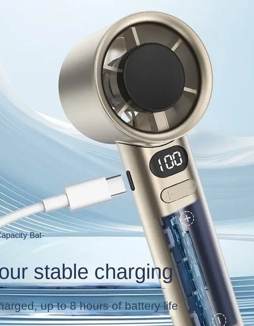 Load image into Gallery viewer, Portable Hand Fan , 120 Wind Speeds, Mini Bladeless Handheld Fan, USB Rechargeable Personal Highspeed Fans, Electric Eyelash Fan
