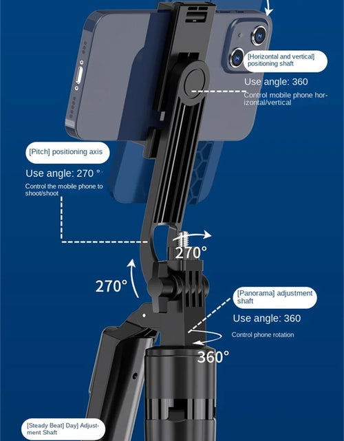 Load image into Gallery viewer, COOL DIER New Tripod for Smartphone Camera,Tripods Stand with Bluetooth shutter,Wireless Selfie Stick brackets with Phone Holder
