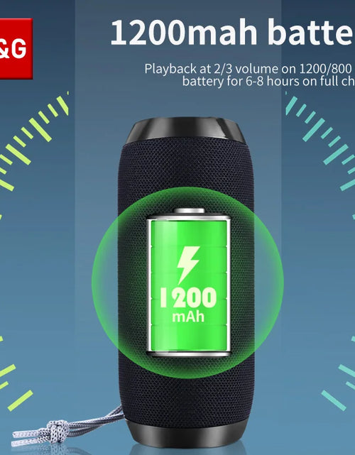 Load image into Gallery viewer, Bluetooth Speaker T&amp;G TG117 Portable TWS Sound Box Waterproof Loudspeaker Outdoor Stereo Surround Speakers Support TF FM Radio
