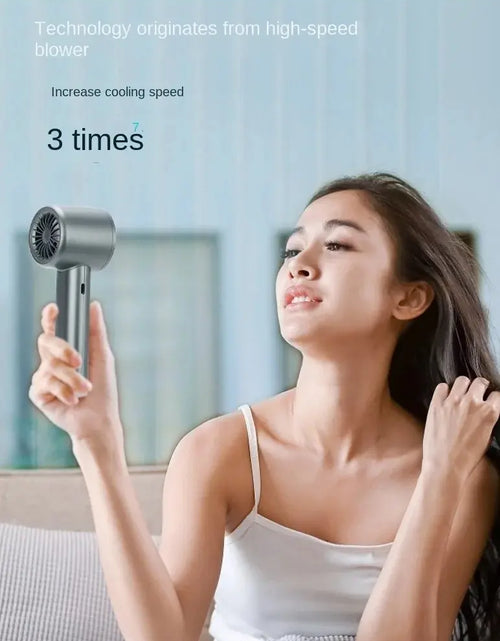 Load image into Gallery viewer, Portable Hand Fan , 120 Wind Speeds, Mini Bladeless Handheld Fan, USB Rechargeable Personal Highspeed Fans, Electric Eyelash Fan
