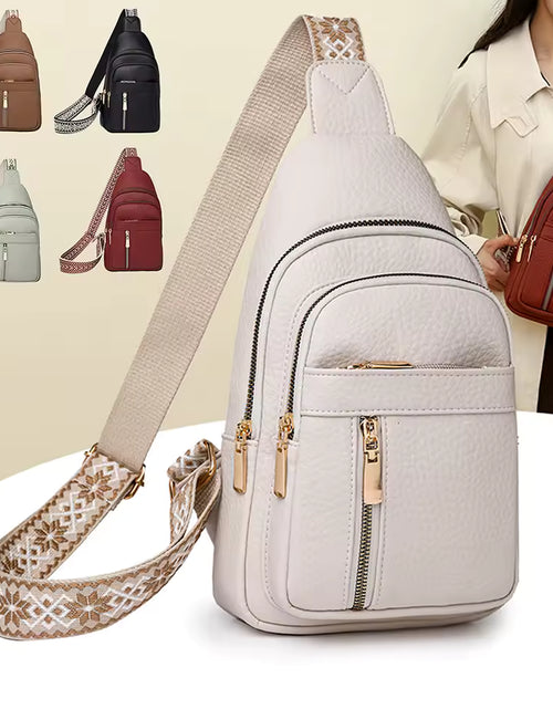 Load image into Gallery viewer, Crossbody – Waterproof PU Leather Chest &amp; Shoulder Bag for Women on the Go
