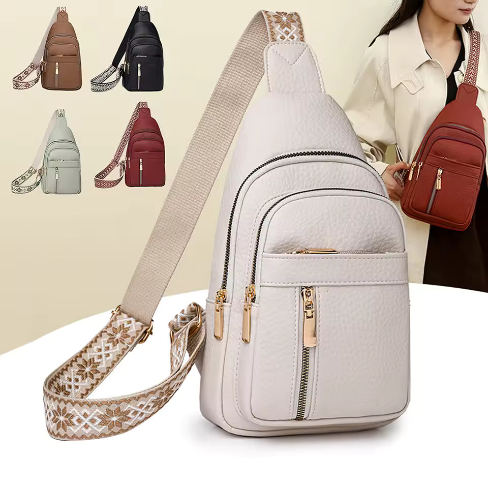 Crossbody – Waterproof PU Leather Chest & Shoulder Bag for Women on the Go