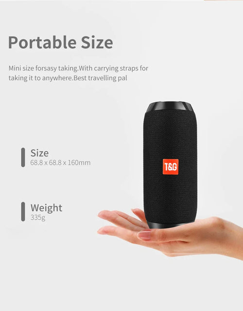 Load image into Gallery viewer, Bluetooth Speaker T&amp;G TG117 Portable TWS Sound Box Waterproof Loudspeaker Outdoor Stereo Surround Speakers Support TF FM Radio
