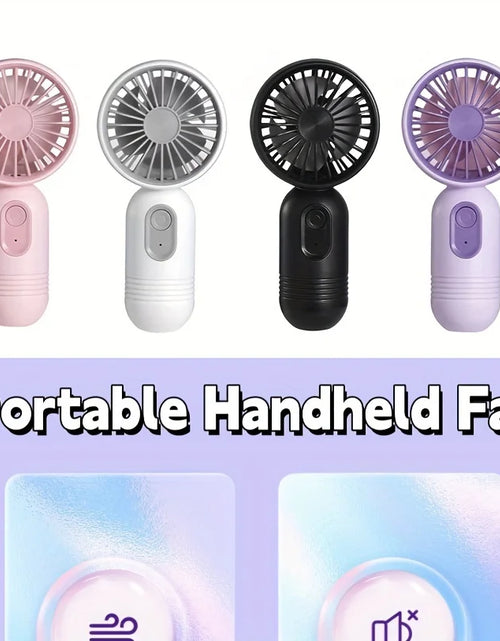 Load image into Gallery viewer, Mini portable fan, handheld small fan, USB charging, 3-speed handheld fan suitable for office, outdoor travel, and camping
