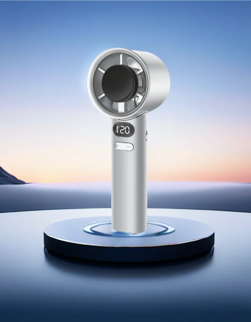 Load image into Gallery viewer, Portable Hand Fan , 120 Wind Speeds, Mini Bladeless Handheld Fan, USB Rechargeable Personal Highspeed Fans, Electric Eyelash Fan
