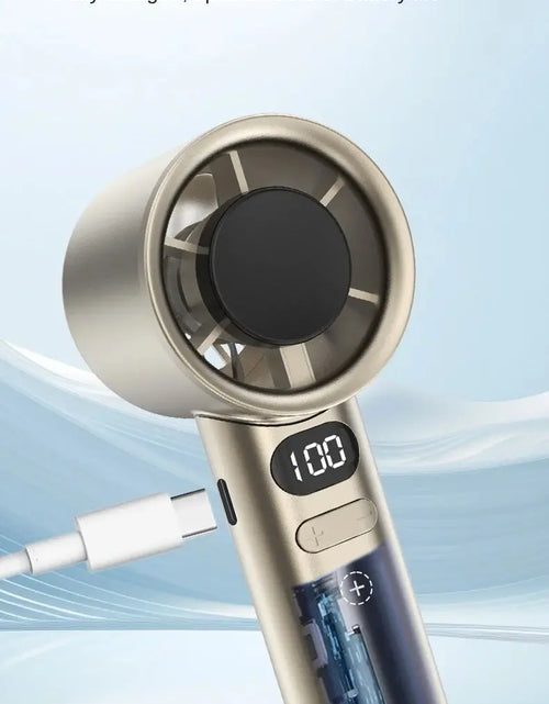 Load image into Gallery viewer, Portable Hand Fan , 120 Wind Speeds, Mini Bladeless Handheld Fan, USB Rechargeable Personal Highspeed Fans, Electric Eyelash Fan
