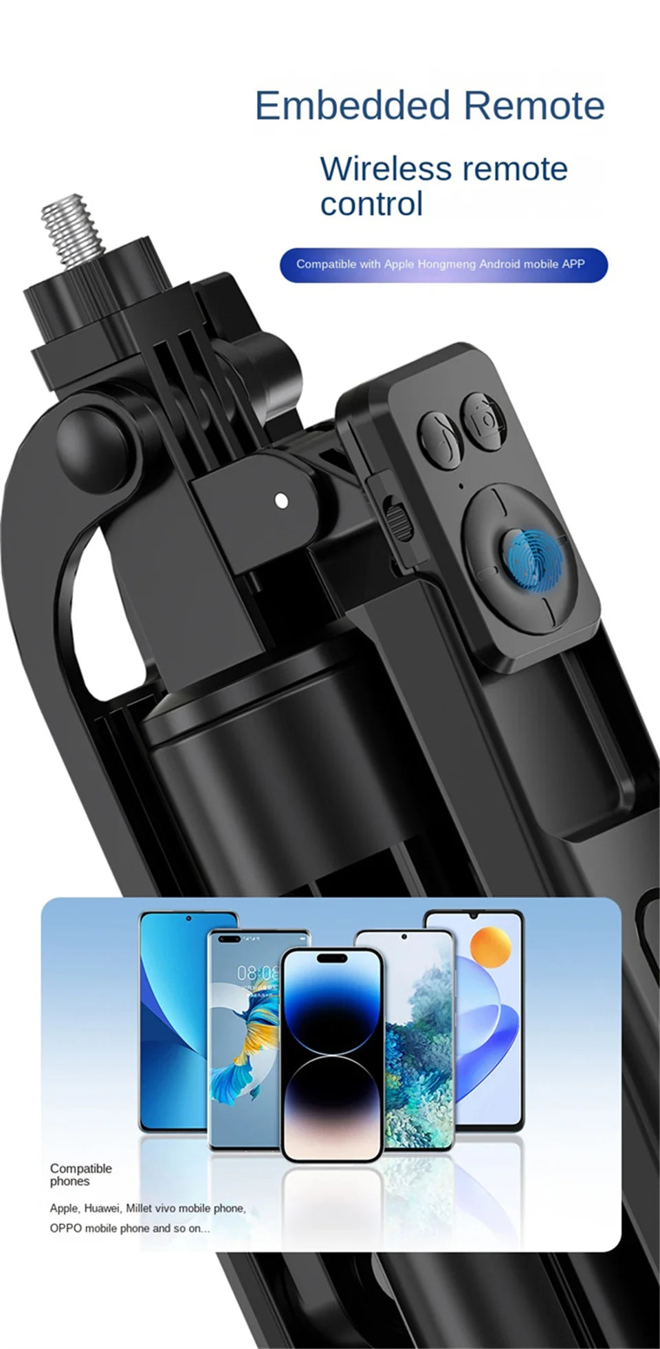 COOL DIER New Tripod for Smartphone Camera,Tripods Stand with Bluetooth shutter,Wireless Selfie Stick brackets with Phone Holder