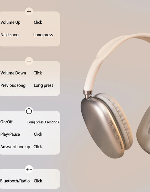 Load image into Gallery viewer, P9 Wireless Bluetooth Headset Outdoor Sports Gaming Wireless Headphones with Mic Noise Cancelling Earbuds Bluetooth Earphones
