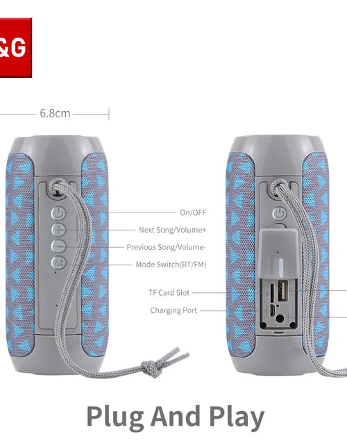 Load image into Gallery viewer, Bluetooth Speaker T&amp;G TG117 Portable TWS Sound Box Waterproof Loudspeaker Outdoor Stereo Surround Speakers Support TF FM Radio
