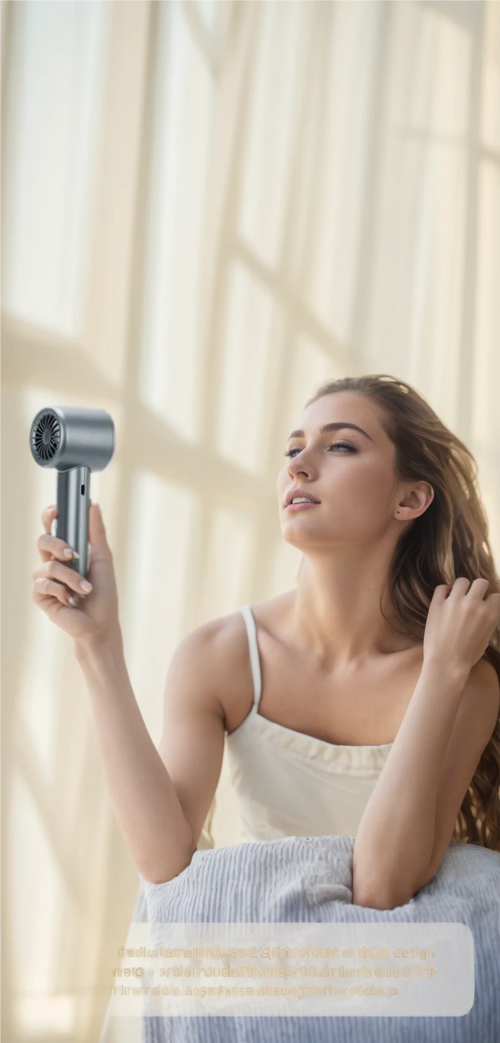 Portable Hand Fan , 120 Wind Speeds, Mini Bladeless Handheld Fan, USB Rechargeable Personal Highspeed Fans, Electric Eyelash Fan