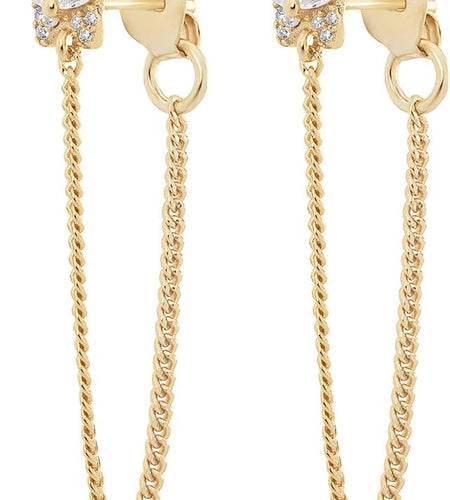 Silver & Gold Chain Earrings for Women - 14K Gold Butterfly Earrings for Women & More Trendy Earrings Styles - Comfortable Cute Earrings Aesthetic Jewelry