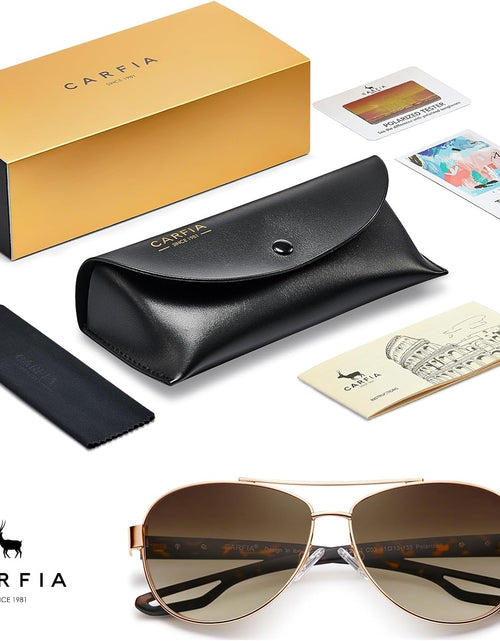 Load image into Gallery viewer, Polarized Sunglasses for Women UV Protection Ultra-Lightweight Comfort Metal Frame Driving Glasses CA3210
