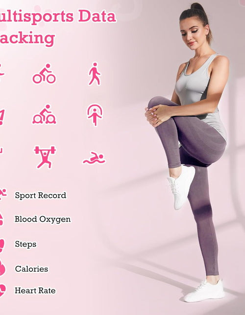 Load image into Gallery viewer, Smart Ring Health Tracker, Sleep Tracker Ring with Heart Rate, Waterproof Fitness Ring for Activity Monitoring/Steps/Distance/Calories,Air Gestures,Up to 7-Day Battery,For Ios Android (Light Pink,#10)
