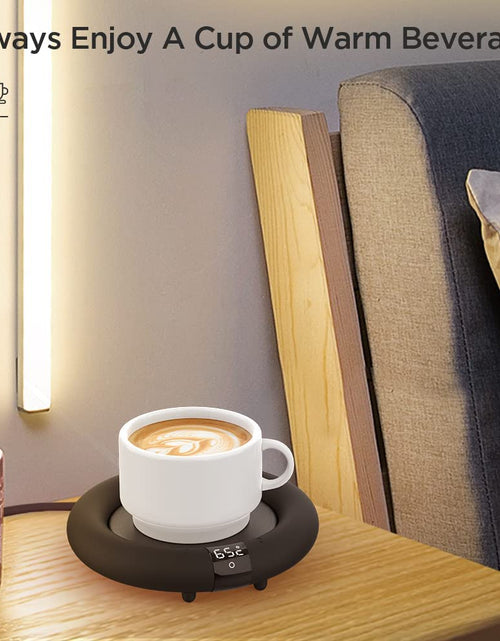 Load image into Gallery viewer, 2022 New Smart Coffee Mug Warmer for Coffee Tea, Coffee Cup Warmer for Desk, Auto Shut Off, 3 Temp up to 75℃, Touch Switch, LED Display Warmer Plate for Coffee Tea Water Milk -Coffee Gift (No Cup)
