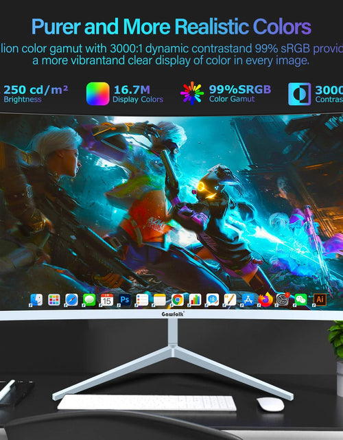 Load image into Gallery viewer, Gawfolk 24 Inch Business PC Monitor 1080P 100HZ Refresh Rate Gaming Computer Display
